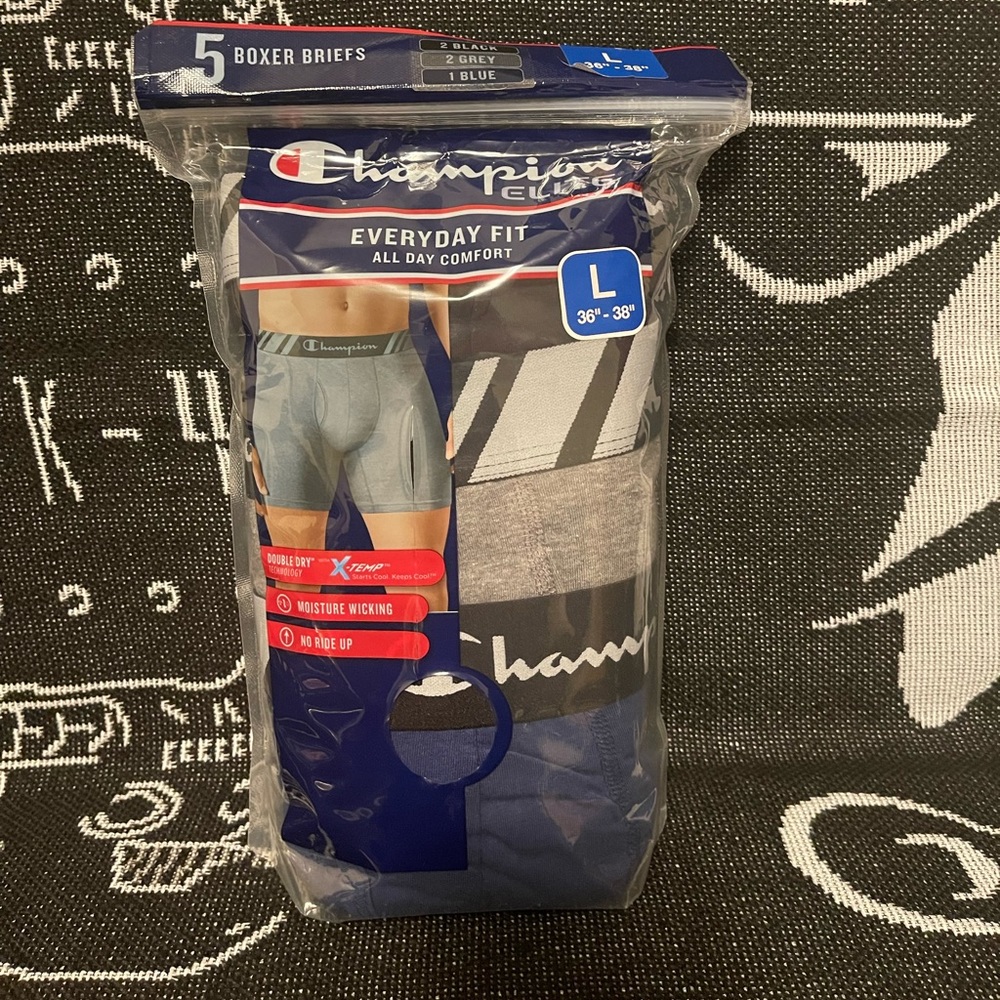 Champion Elite Everyday Fit Boxer Briefs (5-Pack) L
